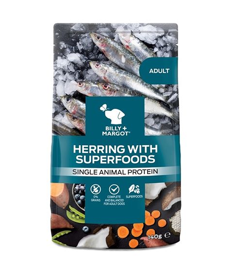 Billy & Margot Adult Herring with Superfoods Pouch 140gm