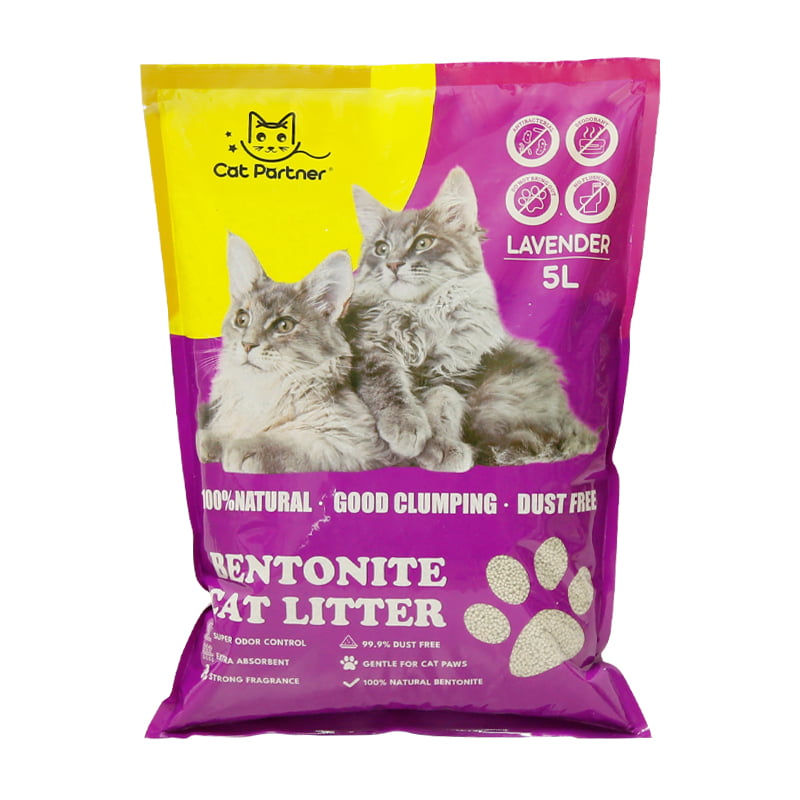 Cat Partner Bentonite Dust Free Clumping Litter Lavender 5L