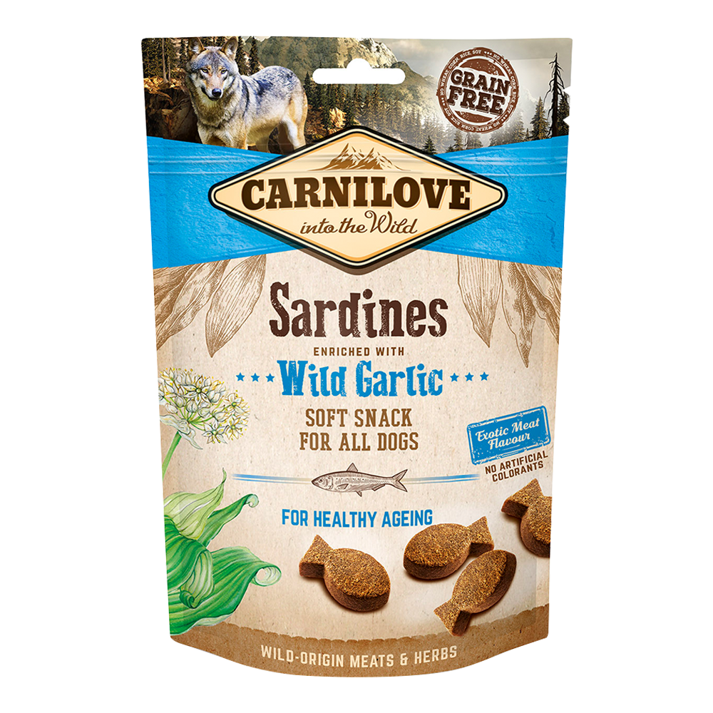 Carnilove Sardines enriched with Wild Garlic Soft Snack for Dogs 200gm