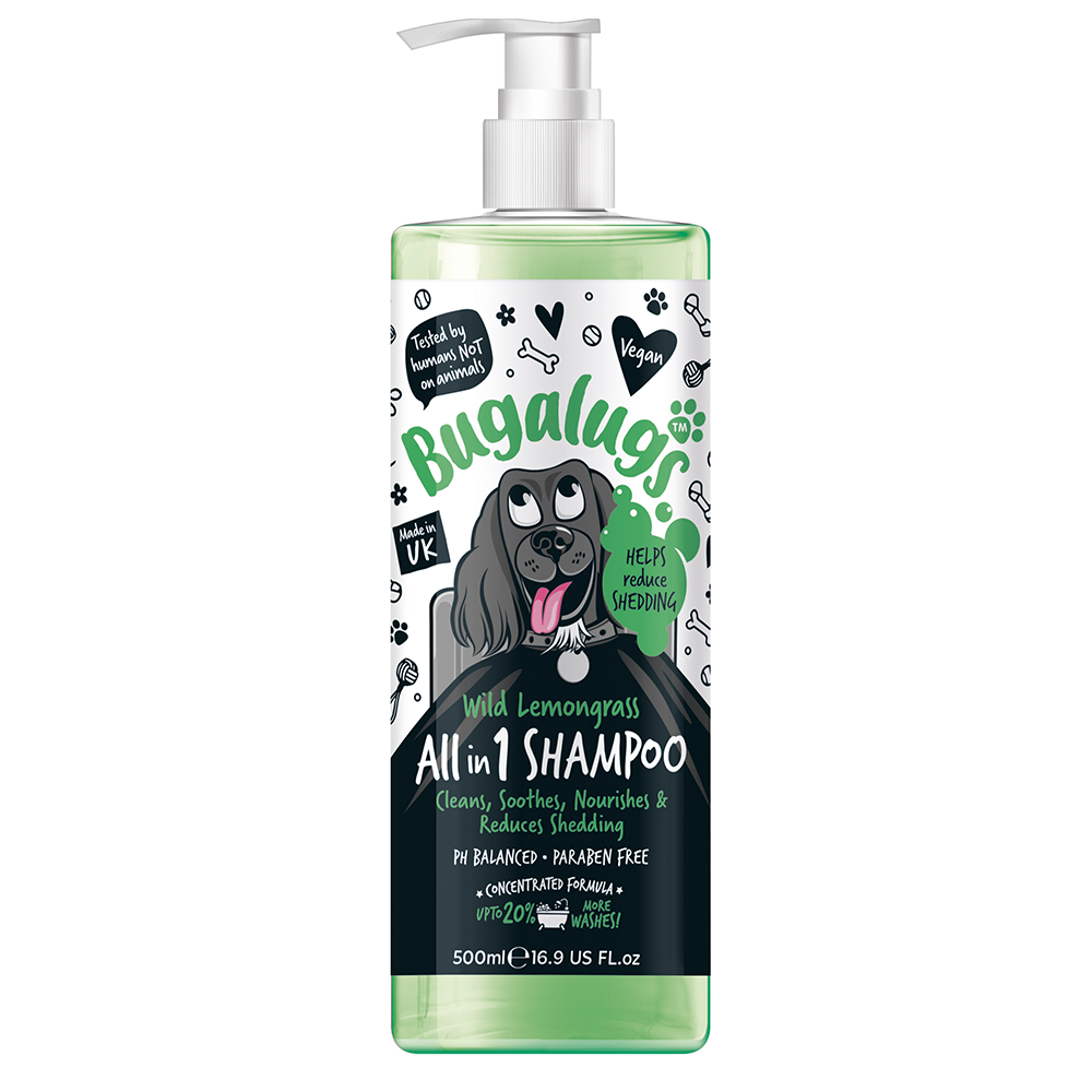 Bugalugs All in 1 Wild Lemongrass Dog Shampoo 500ml / 16.9Fl Oz