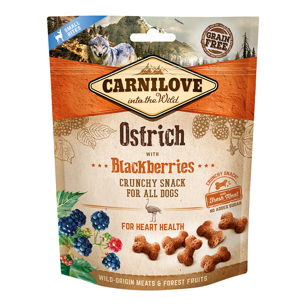 Carnilove Ostrich with Blackberries Crunchy Snack for Dogs 200gm