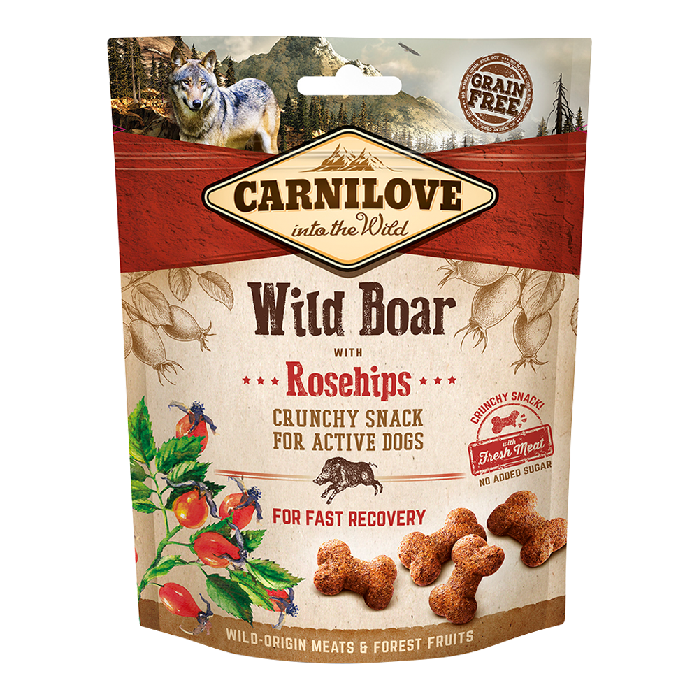 Carnilove Wild Boar with Rosehips Crunchy Snack for Dogs 200gm