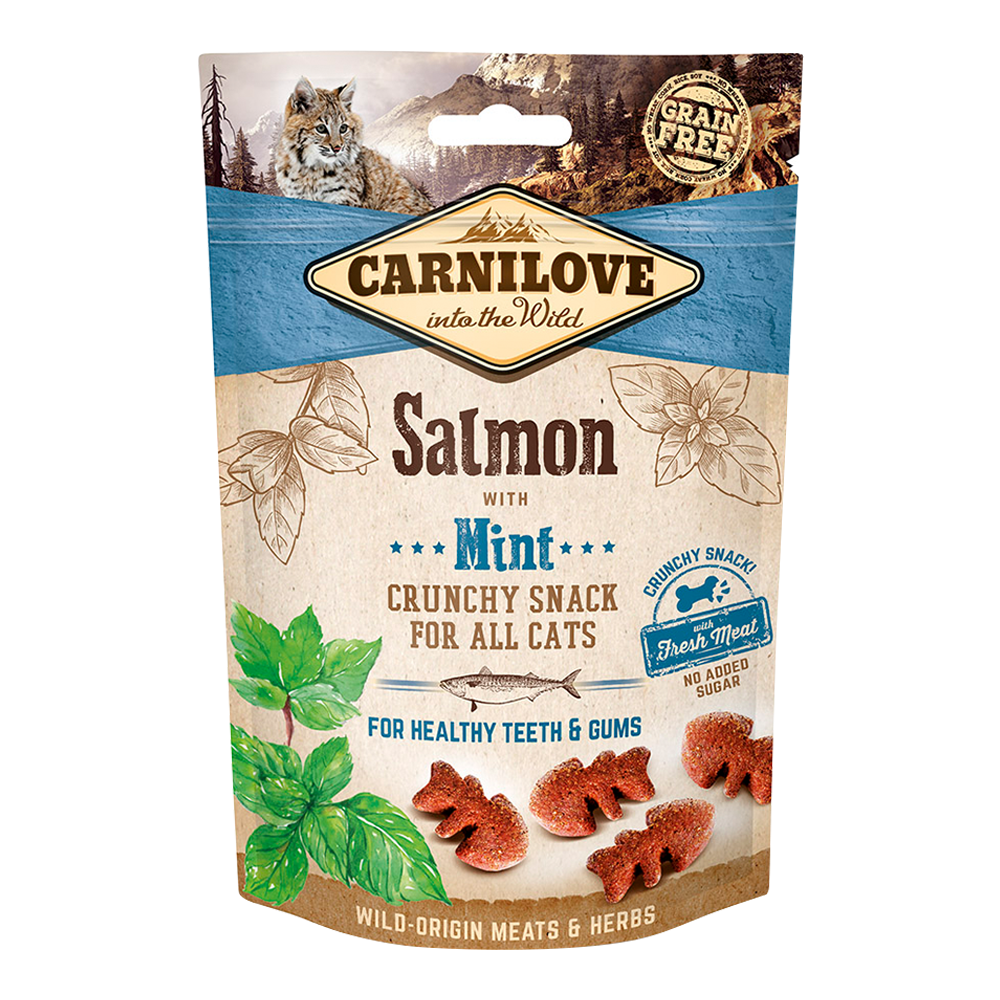 Carnilove Salmon with Mint Crunchy Snack for Cats 50gm