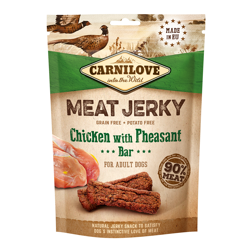 Carnilove Jerky Snack Chicken with Pheasant Bar 100gm