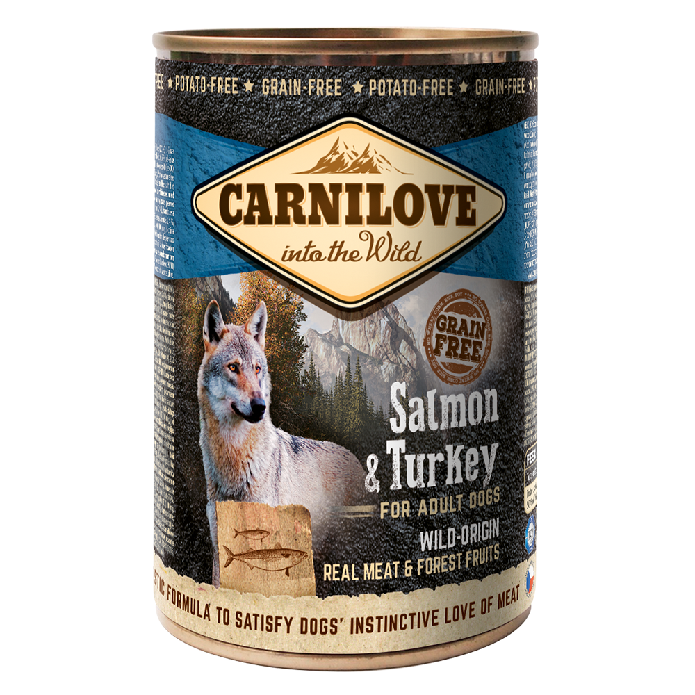Carnilove Salmon & Turkey for Adult Dogs Wet Food Cans 400gm
