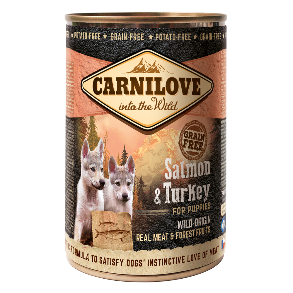 Carnilove Salmon & Turkey for Puppies Wet Food Cans 400gm