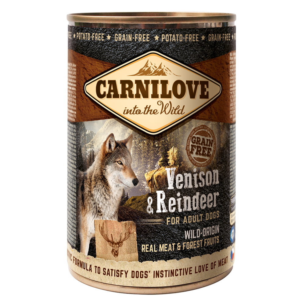 Carnilove Venison & Reindeer for Adult Dogs Wet Food Cans 400gm