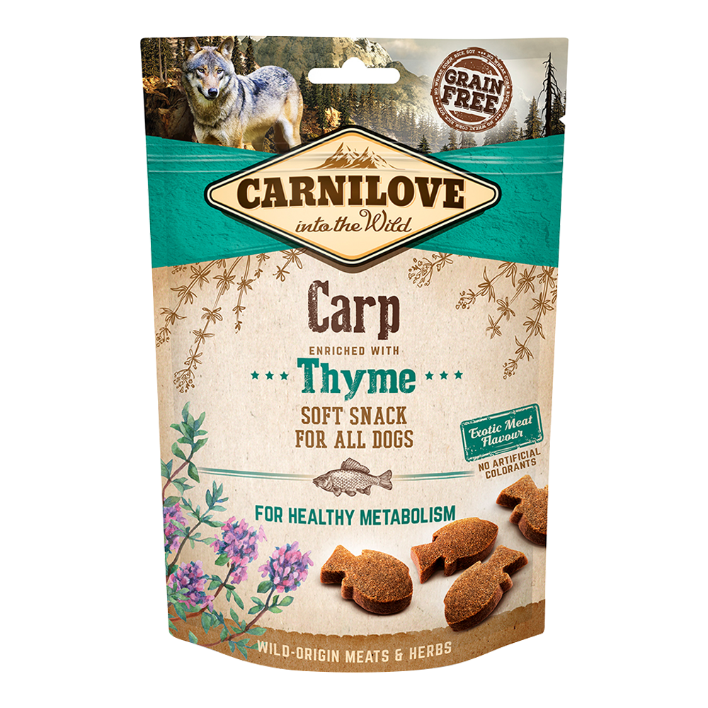 Carnilove Carp Enriched With Thyme Soft Snack for Dogs 200gm