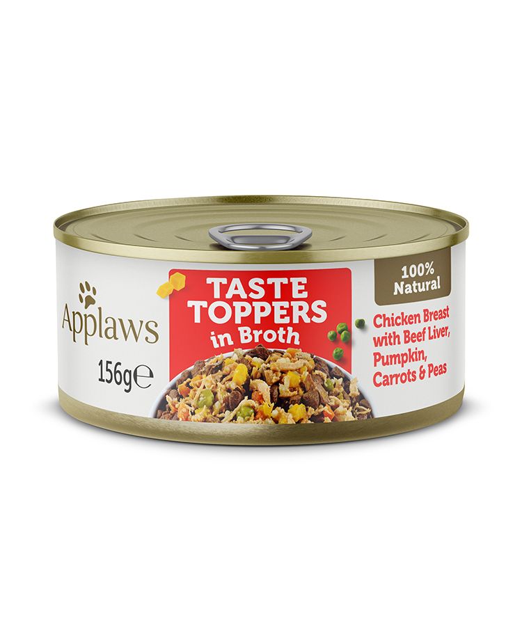 Applaws Topper in Broth Chicken with Beef Dog Tin 156gm