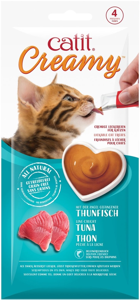 Catit Creamy Lickable Treats Tuna 4x10gm