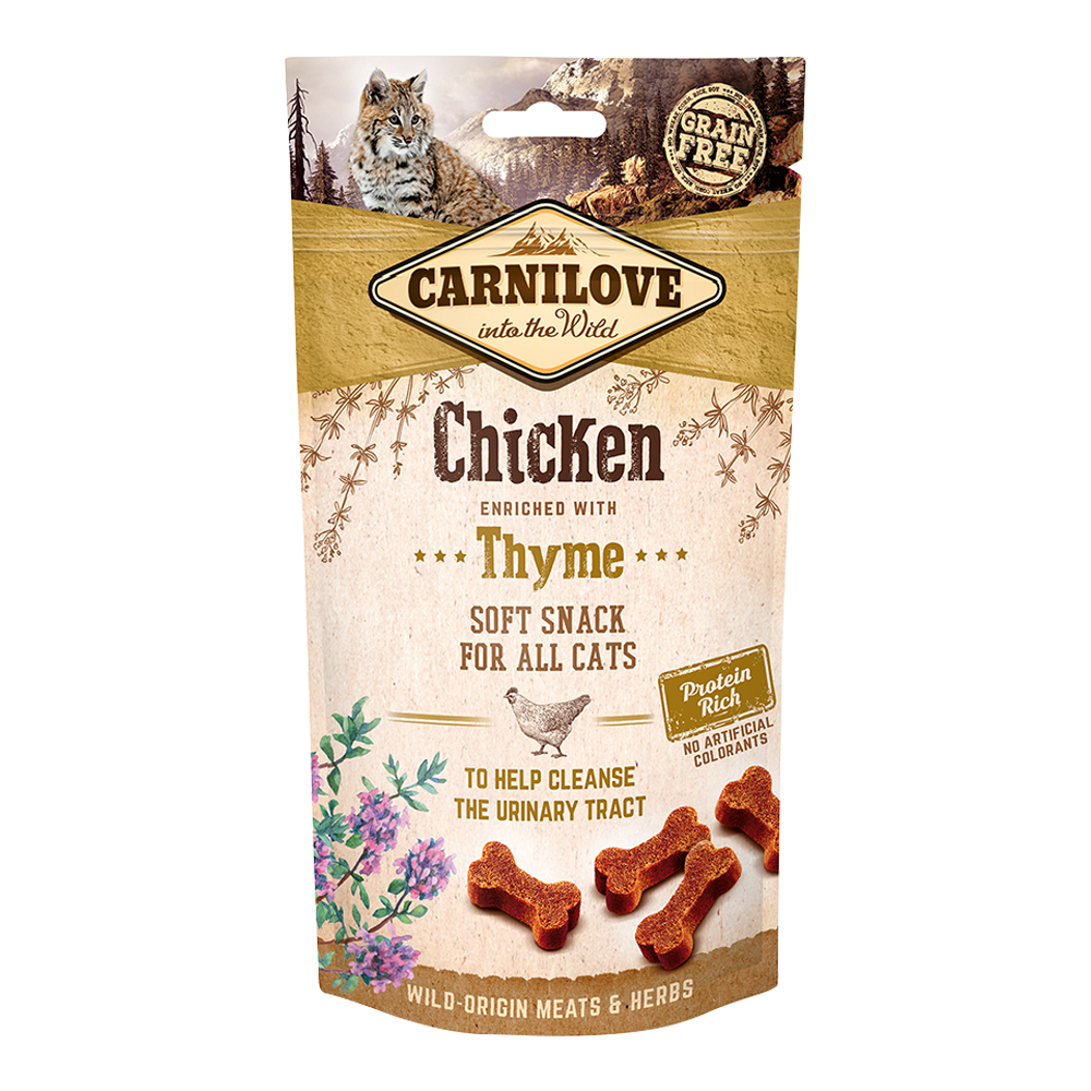 Carnilove Chicken Enriched with Thyme Soft Snack for Cats 50gm
