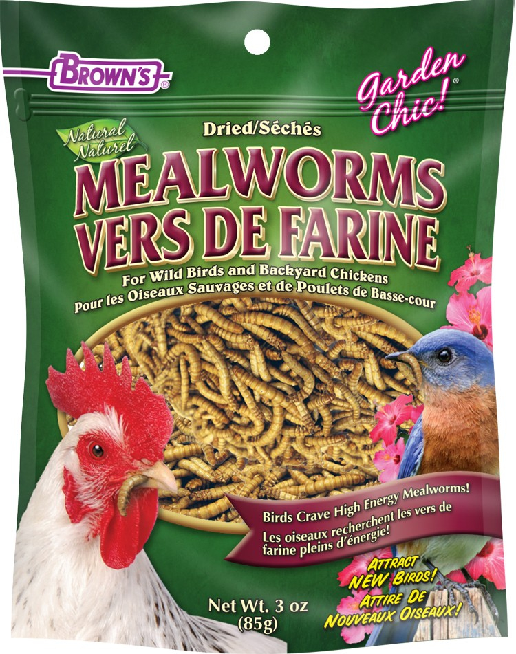 Brown's Dried Mealworms Pouch 7oz