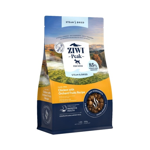 [ZPSDC-1.5kg] ZIWI Peak Steam & Dried Cage-Free Chicken with Orchard Fruits Recipe Dry Dog Food 1.5KG